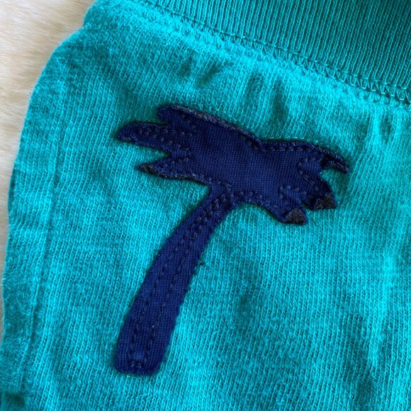 Gap Boy's Teal Cotton Pull-On Tropical Surfer Beach Shorts Size 3 Years - Picture 4 of 9